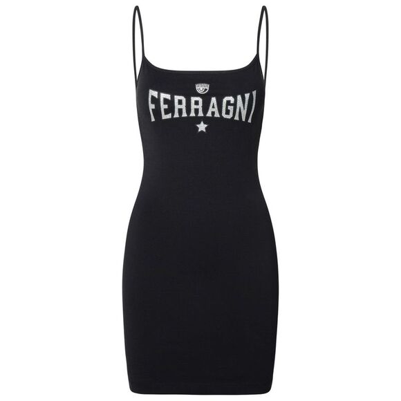 CHIARA FERRAGNI Dresses & Skirts - CHIARA FERRAGNI Black Cotton Blend Dress